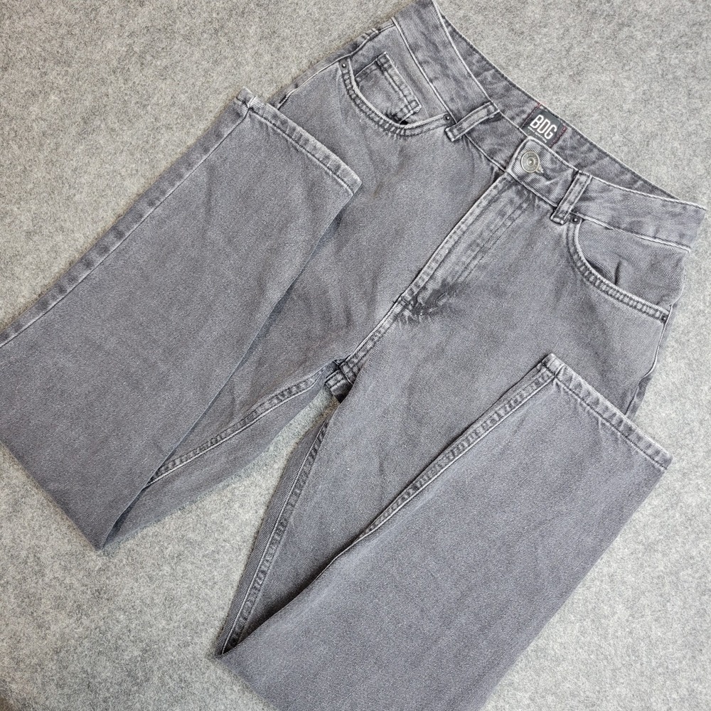 BDG Jeans Womens 26 Gray Denim Mom High Rise Straight Leg Americana Streetwear